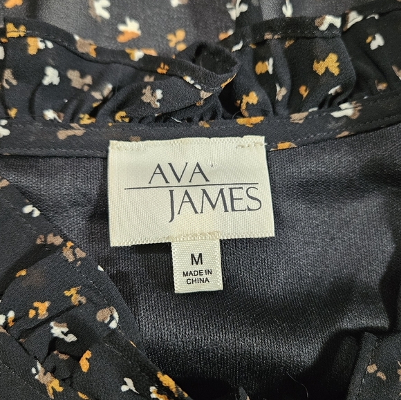 Ava James Floral Print Maxi Dress Sz M Peplum Waist Boho Fairy Whimsigoth Grunge - Picture 15 of 16